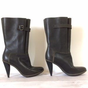 Balenciaga Dark Chocolate  Leather Boots